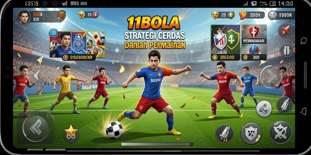 Tampilan gameplay strategi di 11BOLA yang menarik.