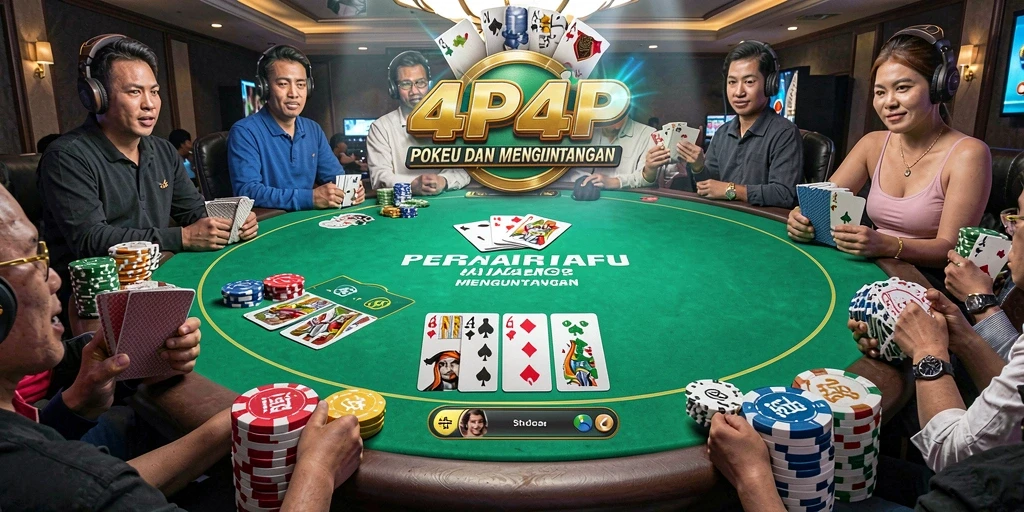 Gameplay mendebarkan dalam aplikasi poker 4P4P.