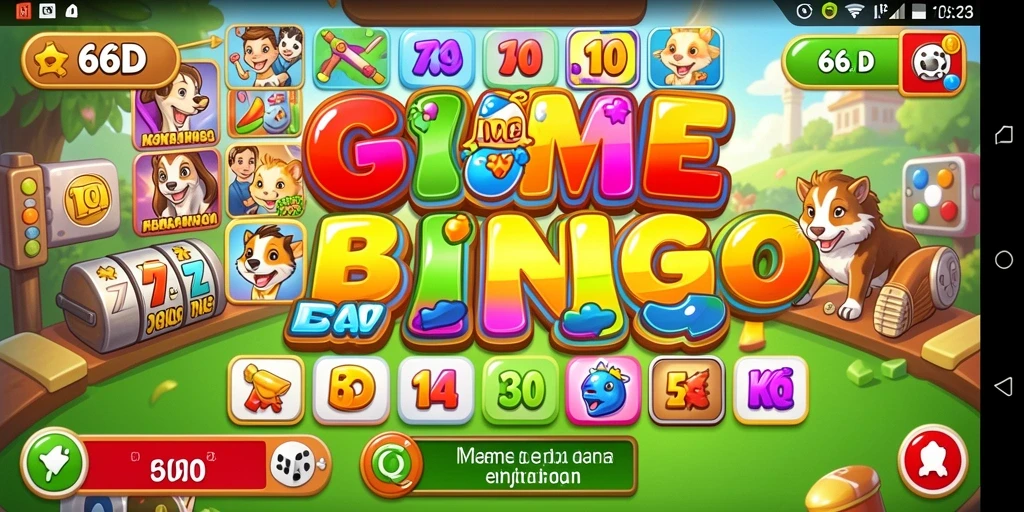Tampilan permainan Bingo yang menarik dan penuh warna.