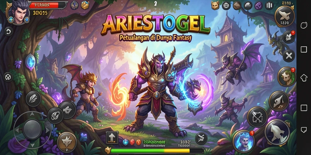 Tampilan gameplay ARIESTOGEL yang penuh aksi dan petualangan seru.