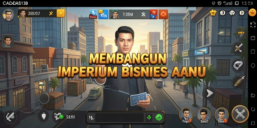 Tampilan gameplay yang menarik dalam CADAS138, menunjukkan interaksi bisnis.