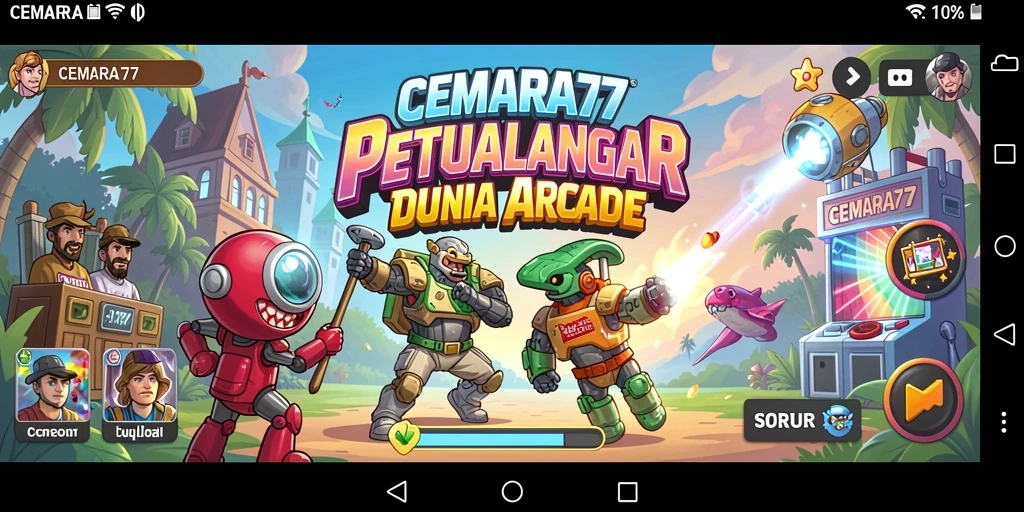 Tampilan gameplay seru dari CEMARA77 dengan berbagai level menantang.