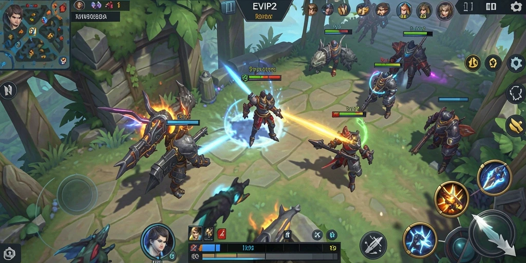 Gameplay seru dan menarik dalam EVIP2 yang menampilkan pertempuran strategi.
