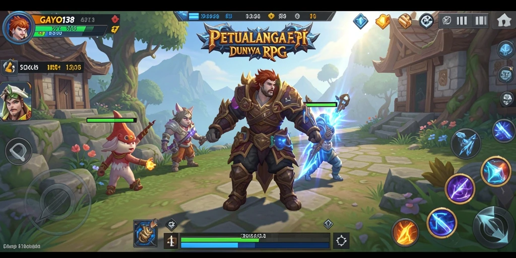 Screenshot GAYO138 menampilkan aksi pertarungan seru dalam dunia RPG.