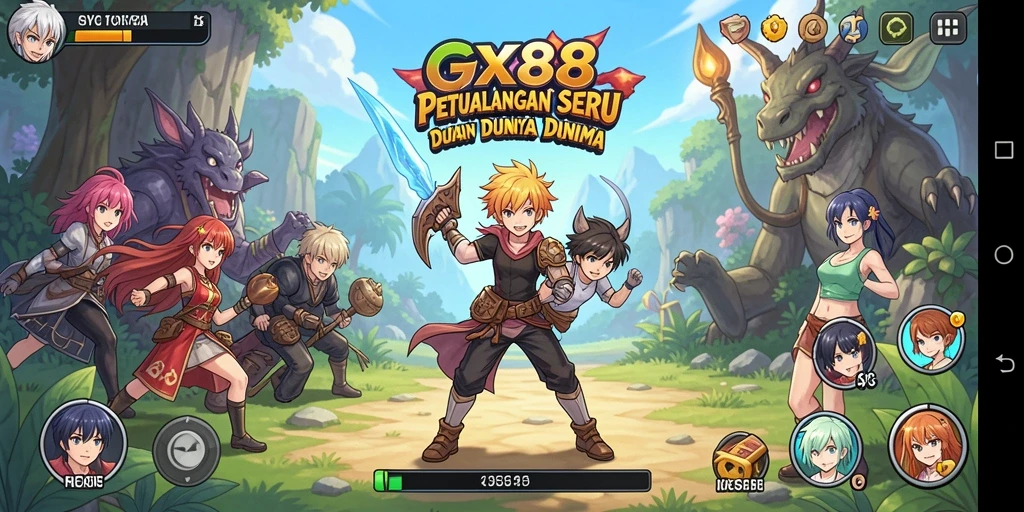 Tampilan gameplay GX88 yang menakjubkan dengan karakter Anime.