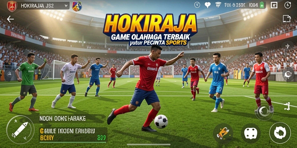 Screenshot HOKIRAJA menampilkan gameplay olahraga yang seru dan interaktif.