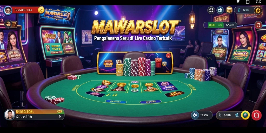 Tampilan gameplay seru MAWARSLOT dalam suasana Live Casino.