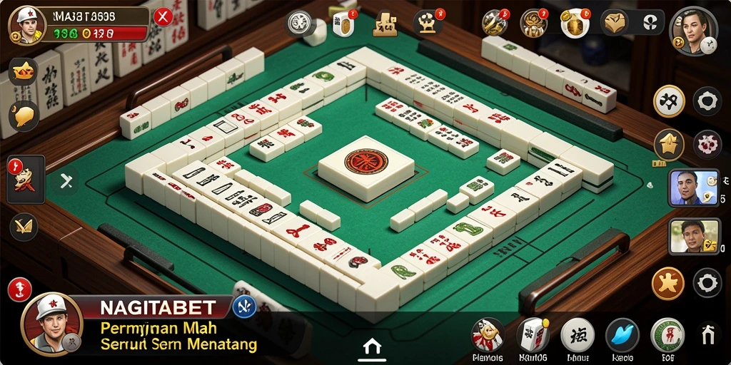 Tampilan gameplay NAGITABET dengan elemen Mahjong yang menarik.