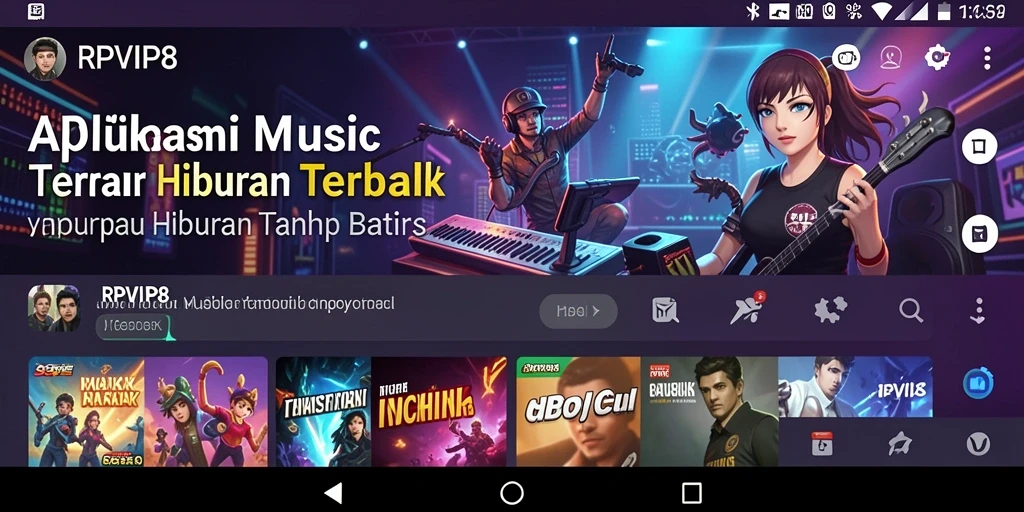 Tampilan gameplay RPVIP8 yang menarik dengan berbagai pilihan lagu.