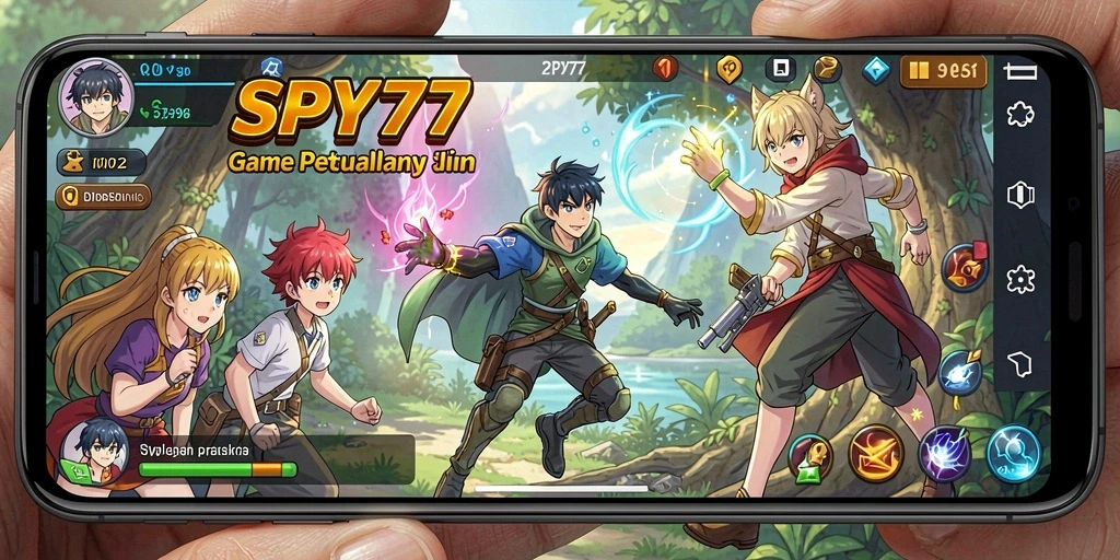 Screenshot gameplay Anime SPY77 dengan karakter yang menarik.