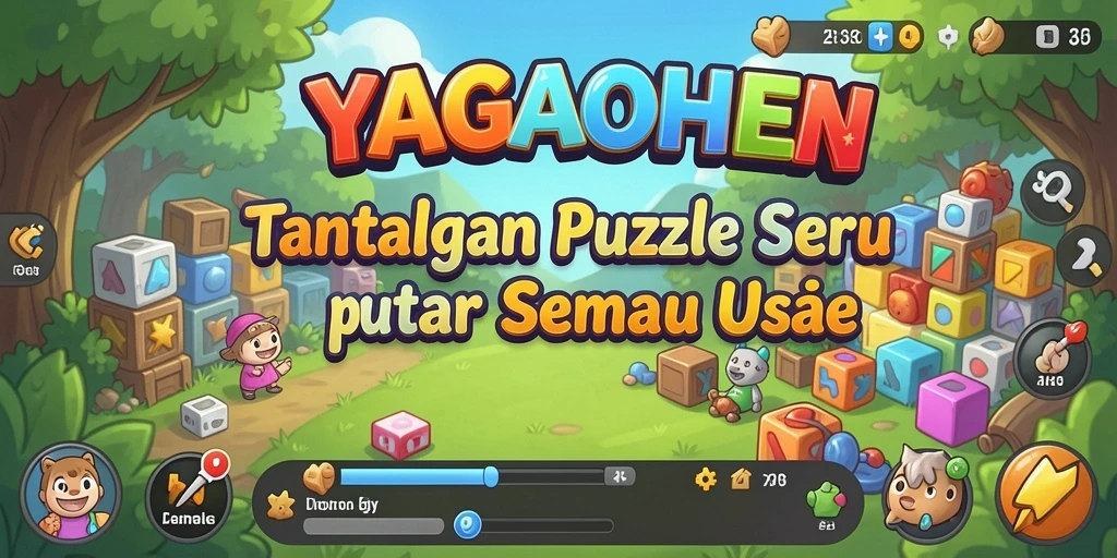 Tampilan screenshot gameplay seru dari YAGAOHEN yang menampilkan tantangan puzzle.